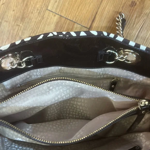 Kate Spade Animal Print Shoulder Bag Brown and Ivory - Picture 10 of 14